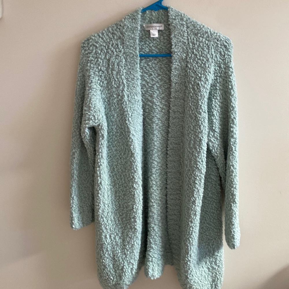 Christopher & Banks Mint Long Popcorn Knit Sweater L